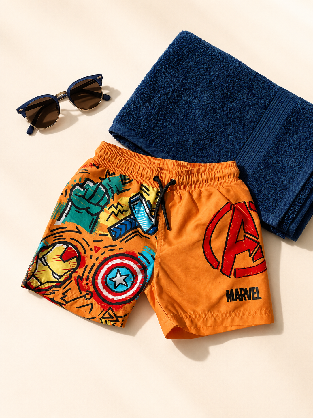 مایو پسرانه نارنجی برند MARVEL تولید چین ضد آب و ضد حساسیت کد ۰۱۶
