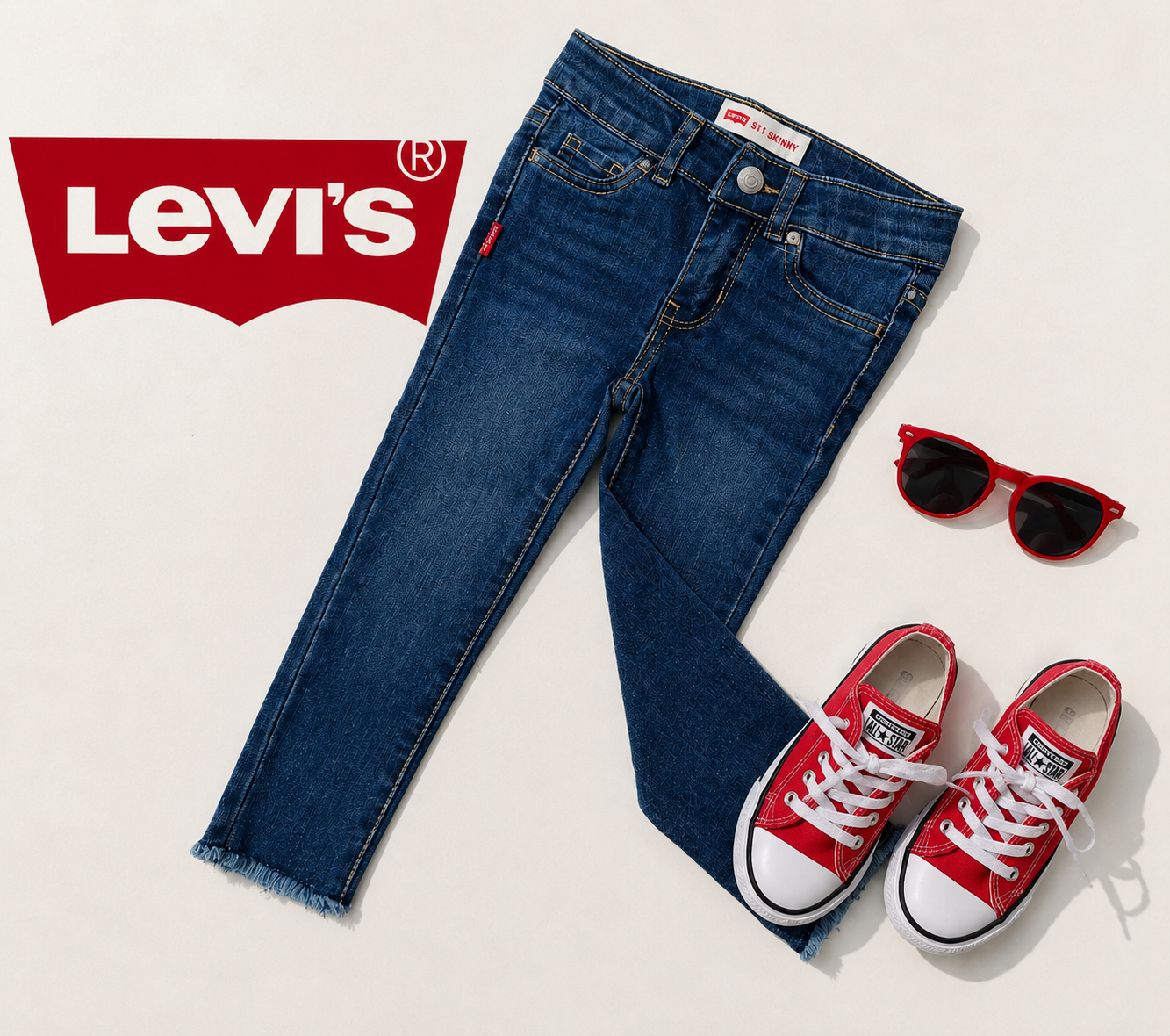شلوار جین دخترانه اورجینال از برند بسیار معروف Levis اصل آمریکا کشی و راحت